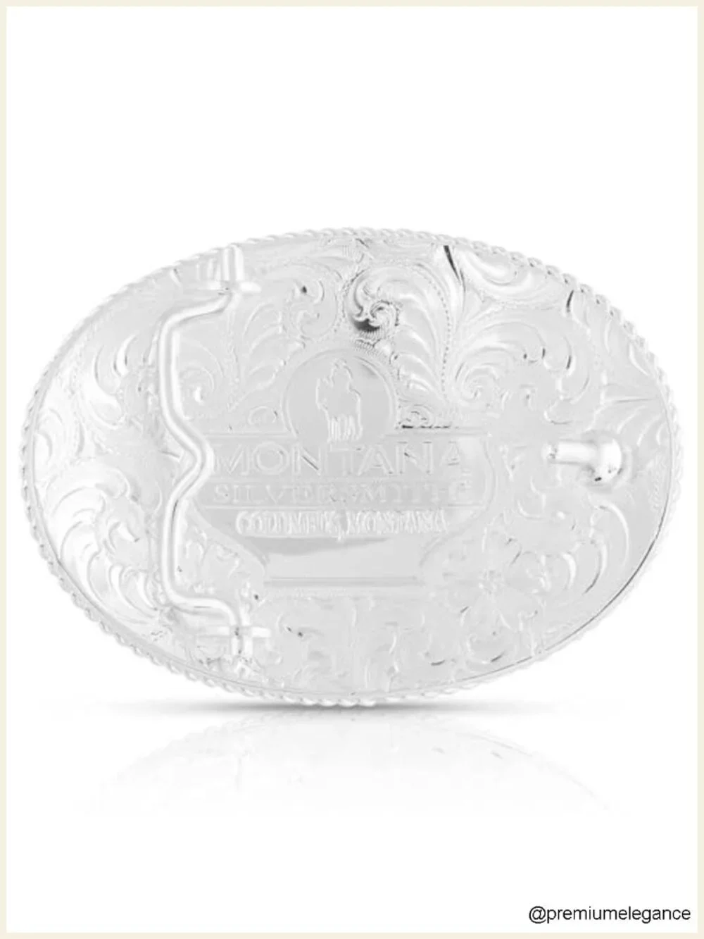 Initial Engraved Gold Trim Western Belt Buckle - Nickel Alloy Base